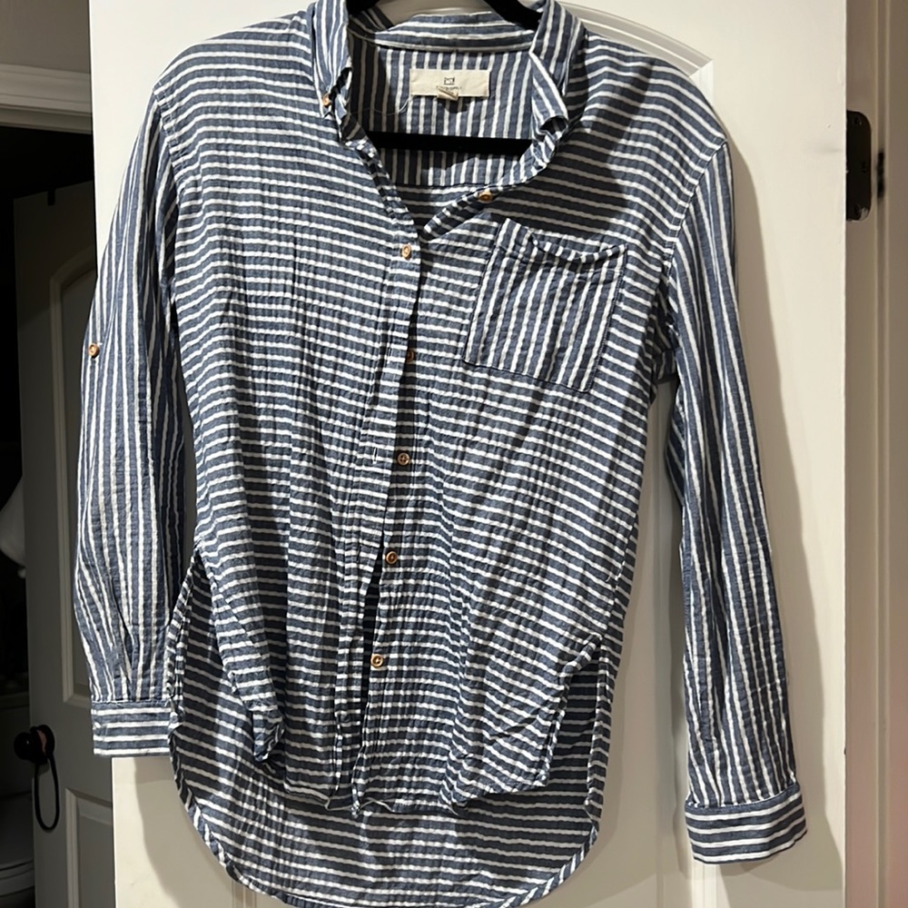 Striped button up shirt